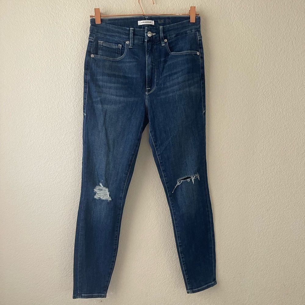 Good American good‎ legs distressed skinny jeans